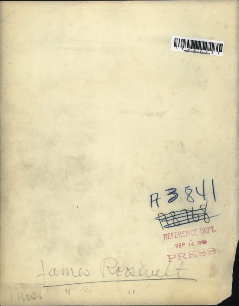 1932 Press Photo Mr & Mrs James Roosevelt son of the President