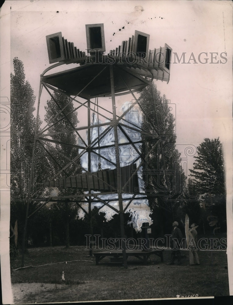 1921 Press Photo Amplifier of Yama Yama Farms at Naponnach NY