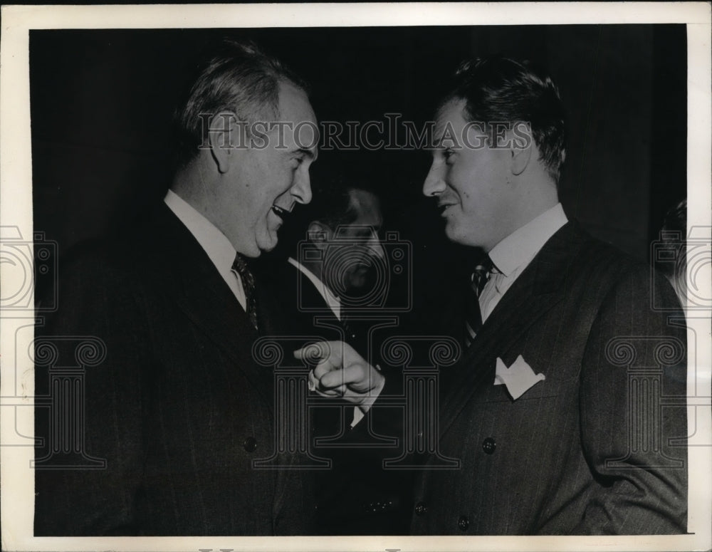 1942 Press Photo Orlando Aranha Brazil's Foreign Minister & Nelson Rockefeller