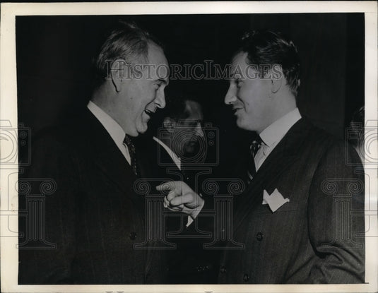 1942 Press Photo Orlando Aranha Brazil's Foreign Minister & Nelson Rockefeller