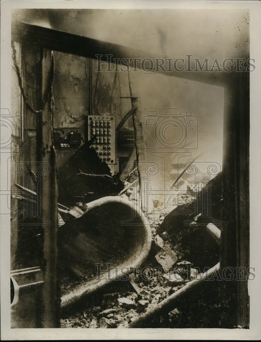 1926 Press Photo Forest fires destroy Murren Switzerland