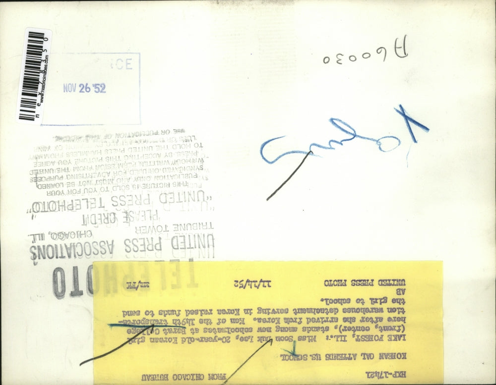 1952 Press Photo Miss Soon Duk Lee & Other Korean Girls Attending US Schools