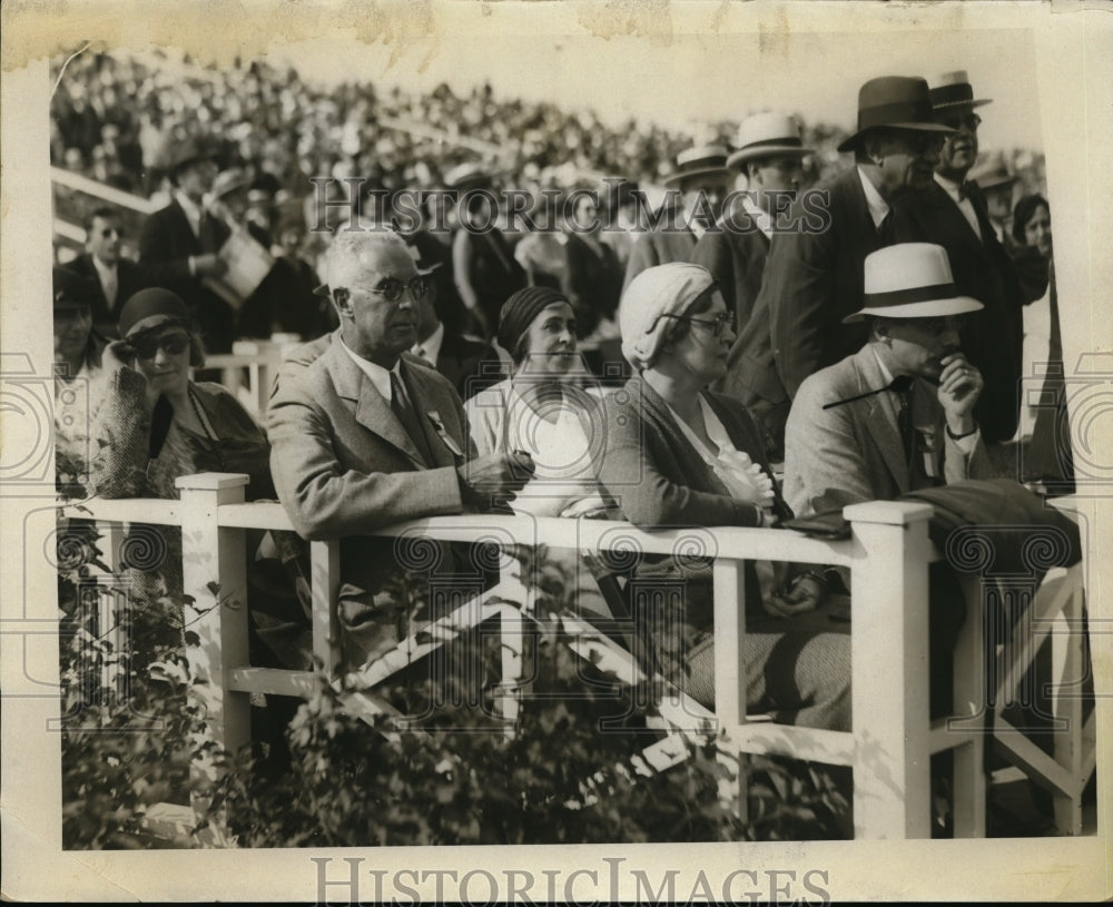 1931 Press Photo RB Robbinette, Wm Robinettem AL OConnor HR & guests