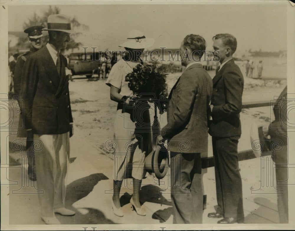 1935 Press Photo Lady Clifford, Sidney Dobbam Pan Am Airways, Gov Clifford