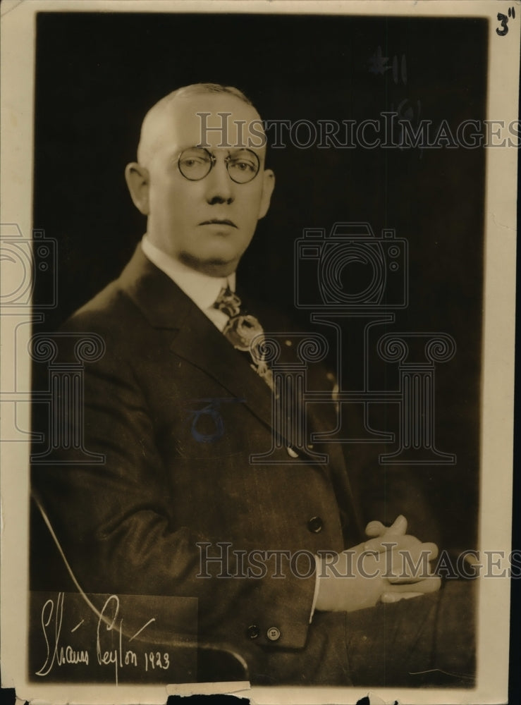 1923 Press Photo WE Stewart of Kansas City Kansas on land fraud charge