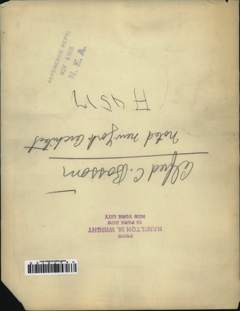 1926 Press Photo Alfred C Bassom noted NY architect