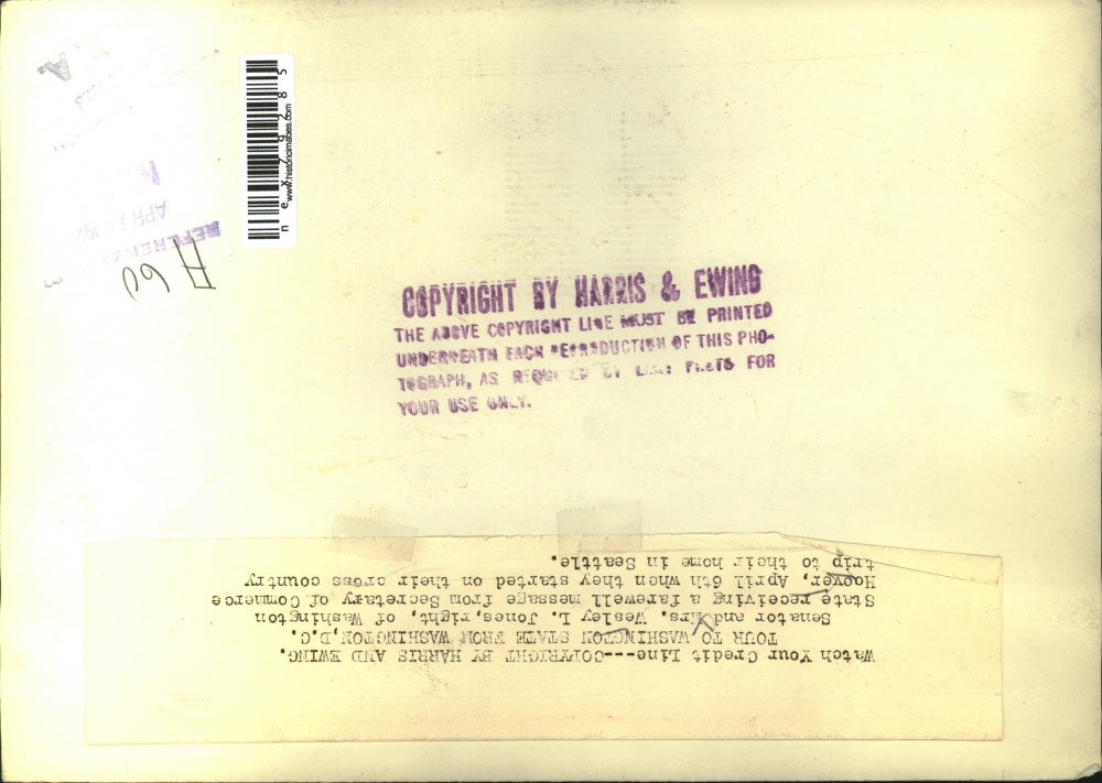 Press Photo Senator Wesley L Jones Secretary of Commerce Hoover in Washington