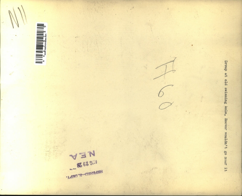 1928 Press Photo President in Hoover Won't Go Near Old Swimming Hole