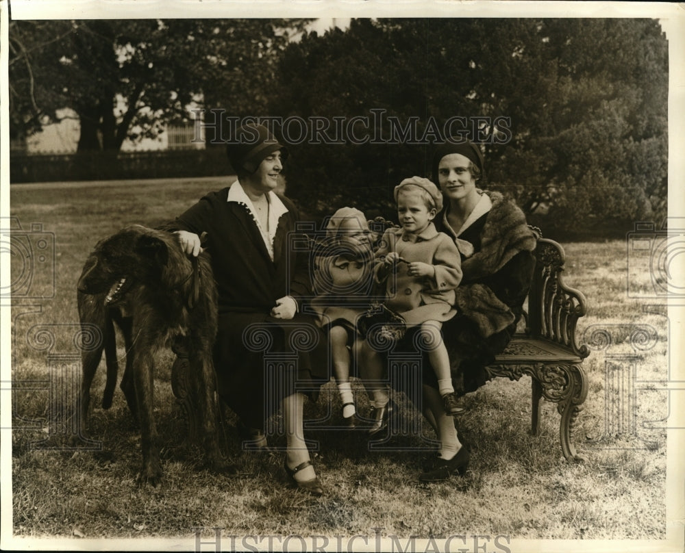 1930 Press Photo President Herbert Hoover's Grandchildren Visiting The White Hou