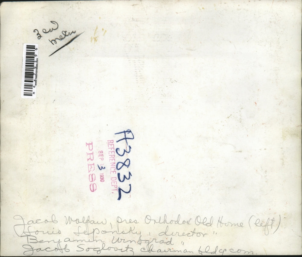 1930 Press Photo Jacob Walpaw Pres Orthodox Old Home, Louis Leponsky, Director