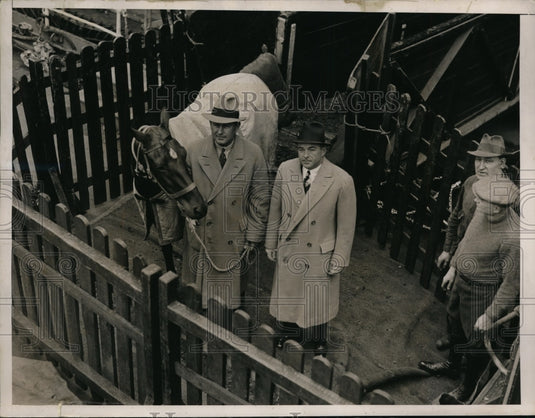1936 Press Photo Cecil Smith, CS Wrightsman & polo ponies on a ship