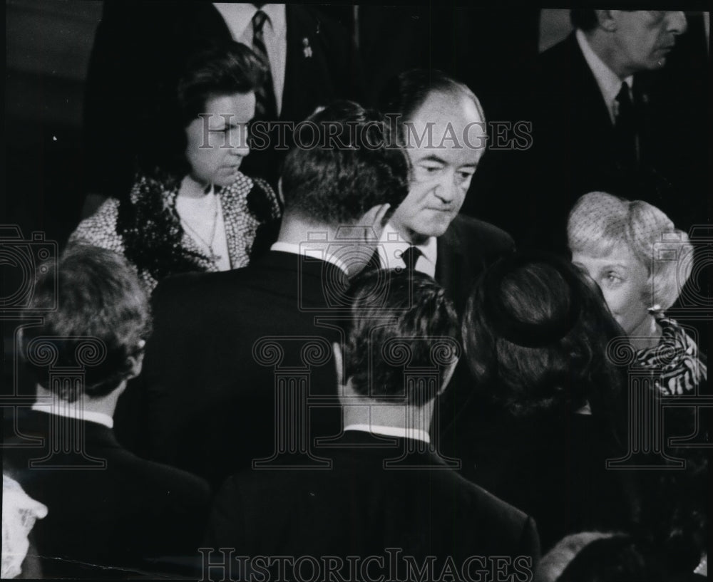 1968 Press Photo Hubert Humphrey & Ethel Kennedy Widow of Robert in New York