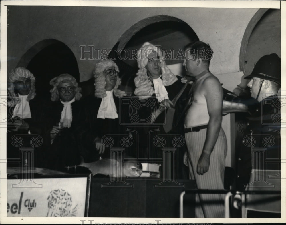 1937 Press Photo James Larimore Judge Edison Kipp Miami Rod and Reel Club