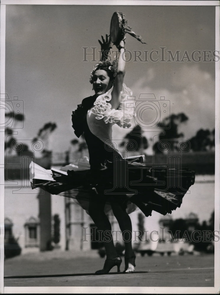 1938 Press Photo San Diego Calif Gladys Bowen at 2nd Pan American day