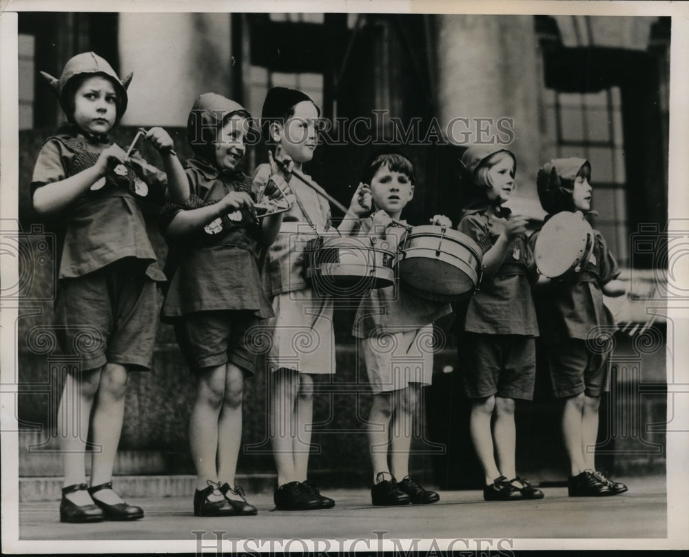 1939 Press Photo Percussion Band of Christ Church Infant's School Regent Park
