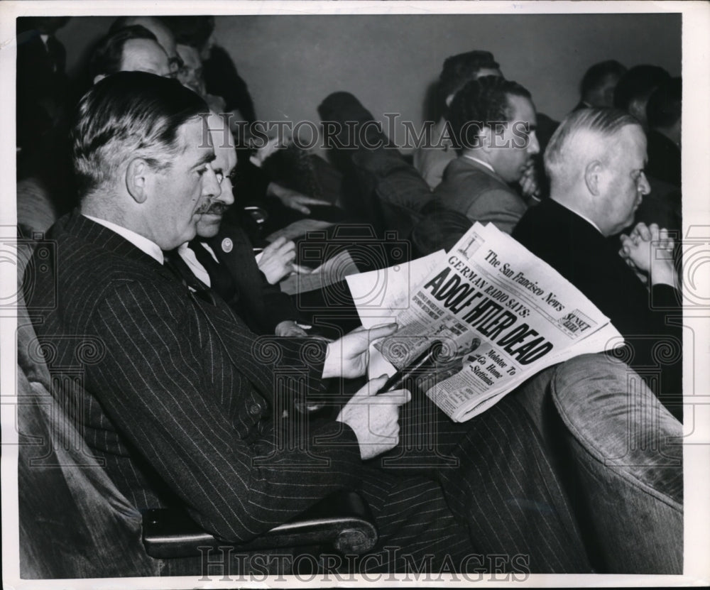 1955 Press Photo Sir Anthony Eden &amp; Andi Clement in San Francisco - nex80934- Historic Images