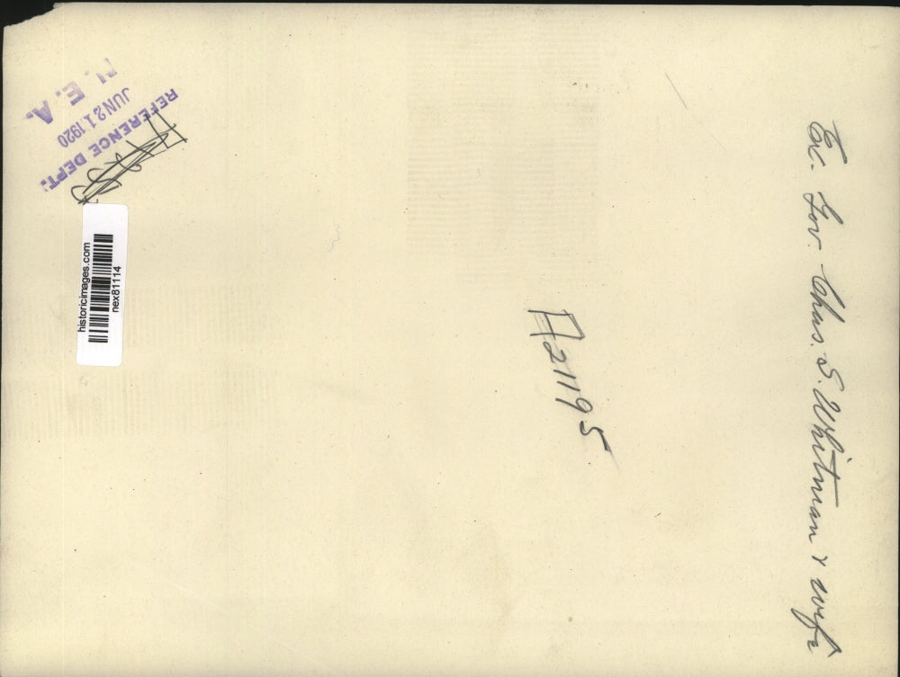 1920 Press Photo Ex Givernor & Mrs Charles S Whitman