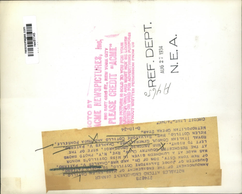 1934 Press Photo Helen Cotillo, Mrs Antonio Grossardi, Mrs C Paterno