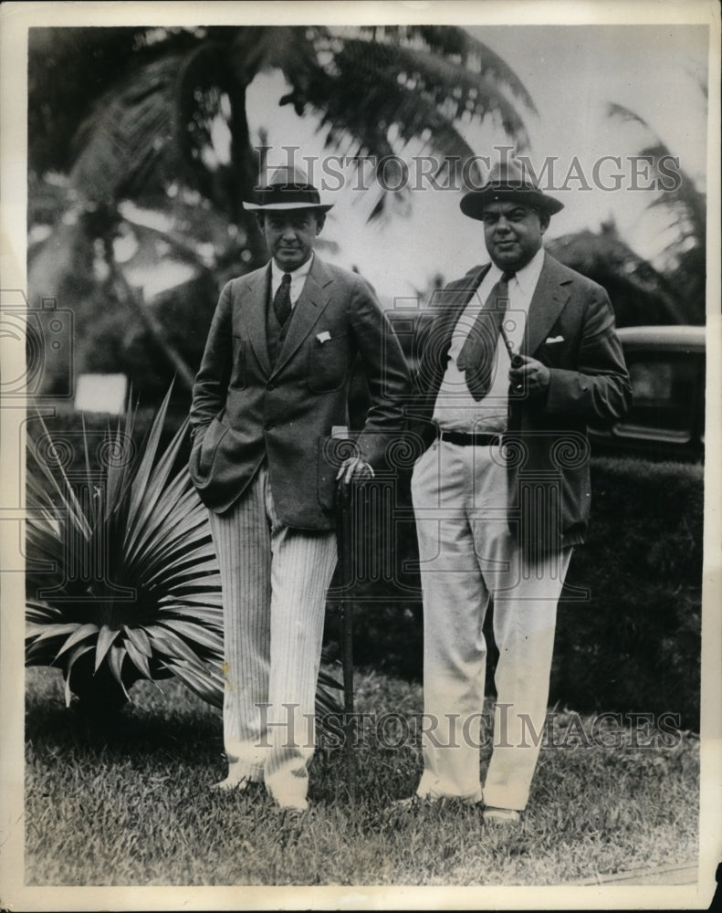 1932 Press Photo RT Houk Jr & CR Wasey in Scotland on vacation - nex81207