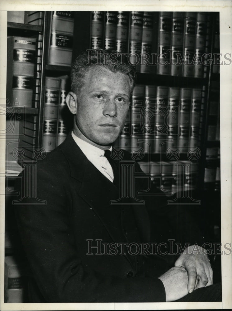 1934 Press Photo Lowell Hash Rockville Md accused of patricide