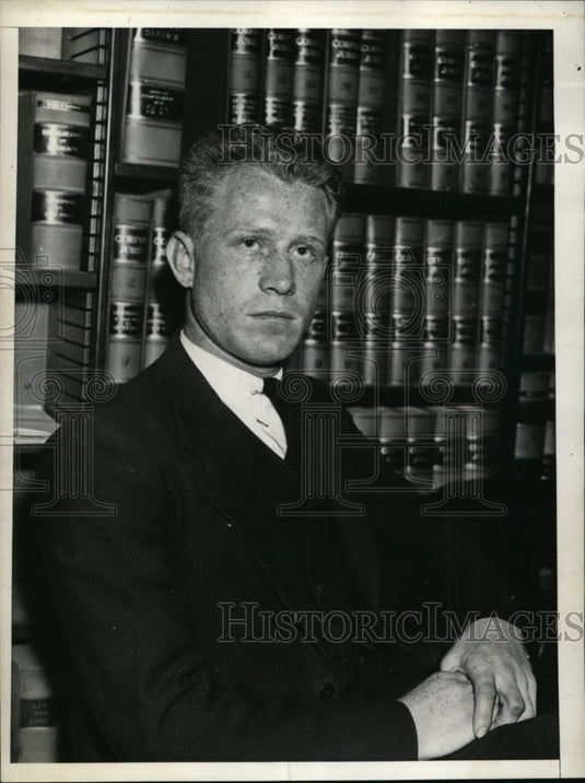 1934 Press Photo Lowell Hash Rockville Md accused of patricide