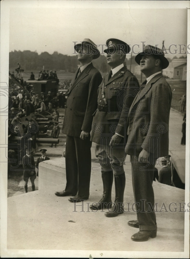 1930 Press Photo Frederick Payne, Asst sec of War, Maj Gen Sam Hof,