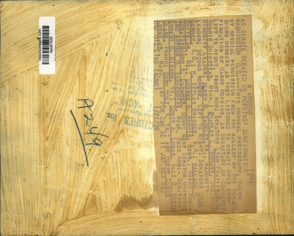 1939 Press Photo DC Sens L Frazier, H Shipstead,C McNary,A Barkley