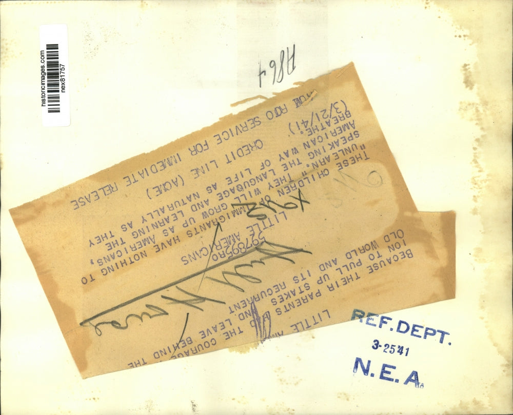 1941 Press Photo Children of Immigrants Learning to Speak English