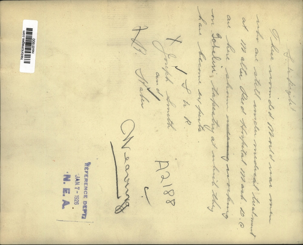 1926 Press Photo Joseph Smith & B Graber Weaving Tapestries