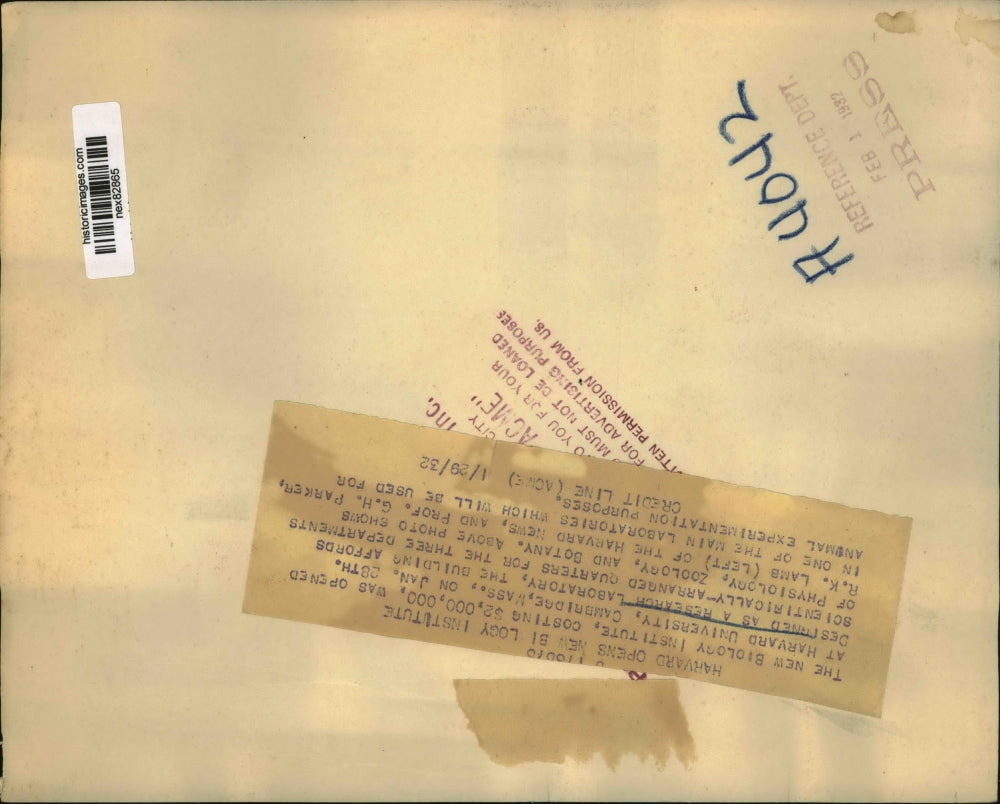 1932 Press Photo Harvard Univ new Biology Labs cos 2 million