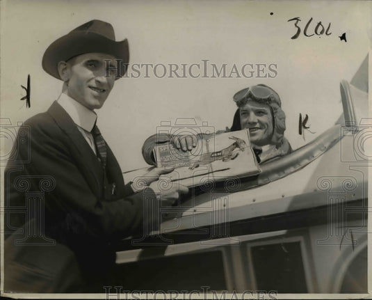1926 Press Photo Editor Jack Jungmeyer & NEA photos & pilot Russell Read