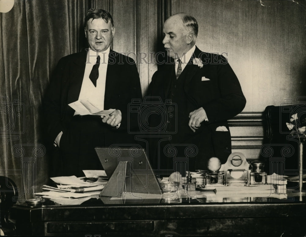 1925 Press Photo Herbert Hoover & San Francisco mayor James Rolph Jer