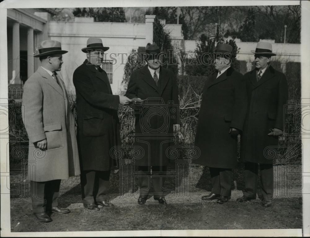 1931 Press Photo Pres Hoover, Elwood Street, N Noyes,EF Colladay