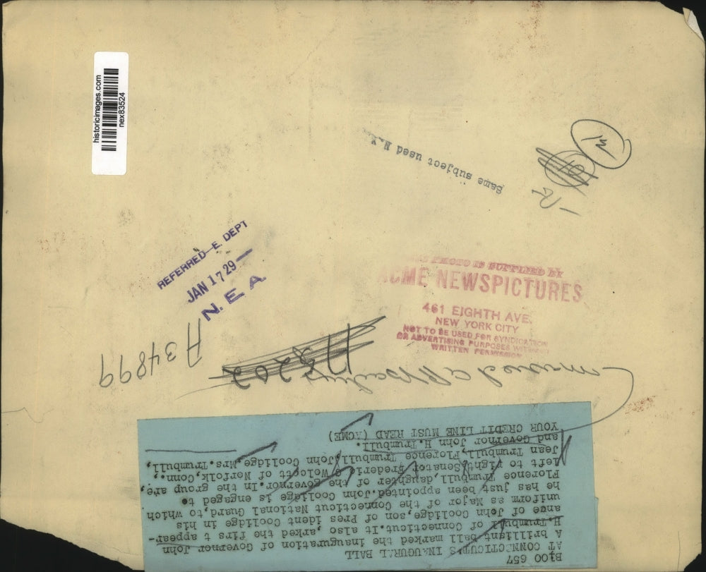 1929 Press Photo Conn Gov & Mrs Trumbull, Jean & Flo Trumbull. Sen Wolcott