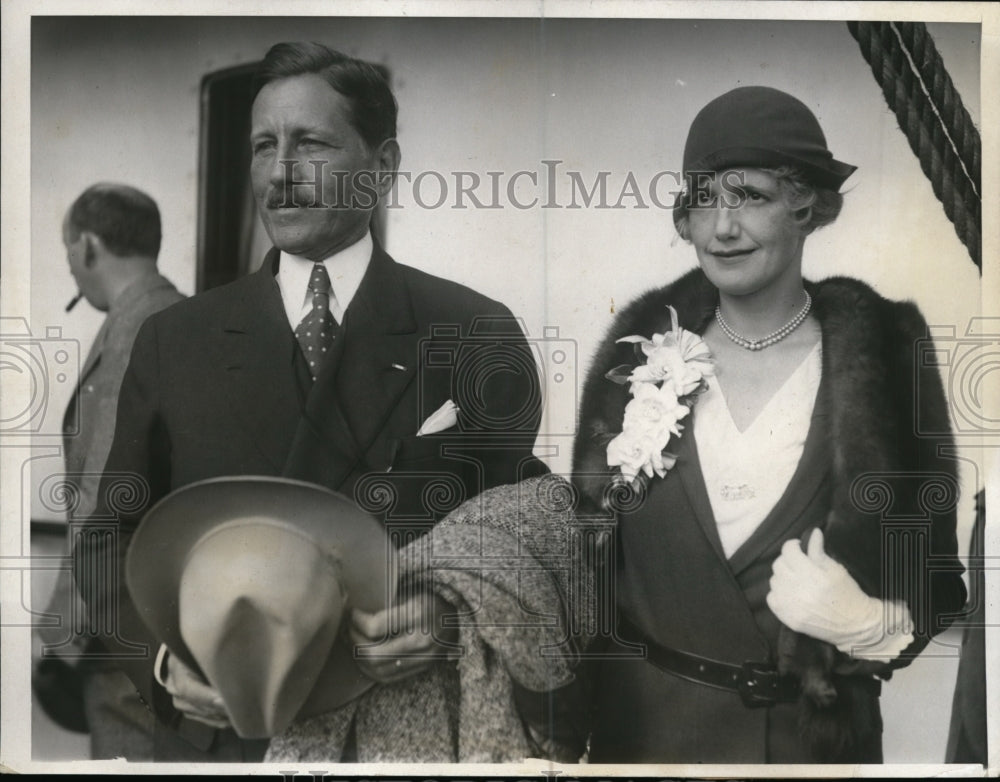 1931 Press Photo Secy of War J Patrick Hurley &amp; his wife- Historic Images