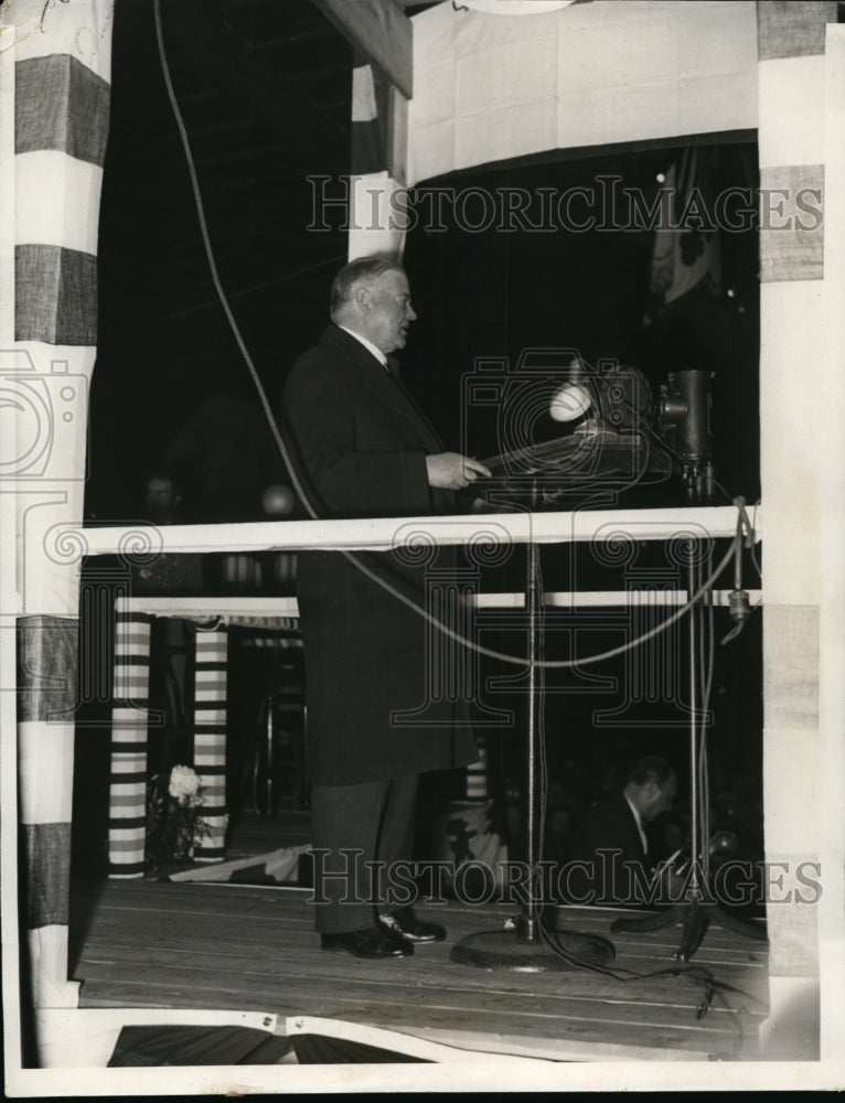 1932 Press Photo President Herbert Hoover speech at Denver Colorado