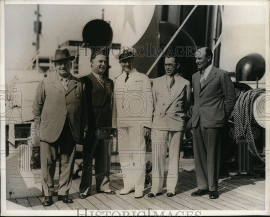 1932 Press Photo Ship Amandora Star in Miami Fla, Viscount Burnham