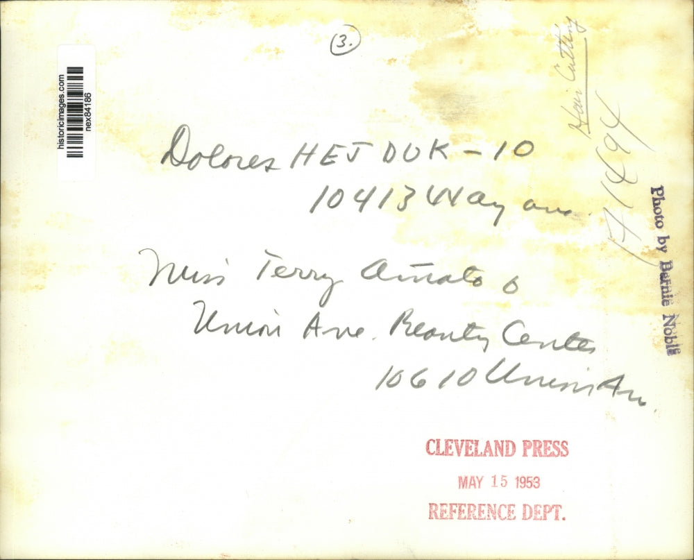 1953 Press Photo Dolores Hejdok age10 & Terry Amato in Cleveland - nex84186