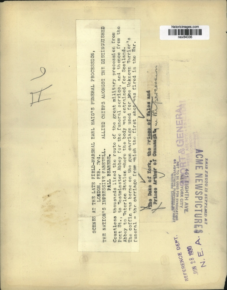 1930 Press Photo Duke of York, Prince ofWales, Prince Arthur of Connaught