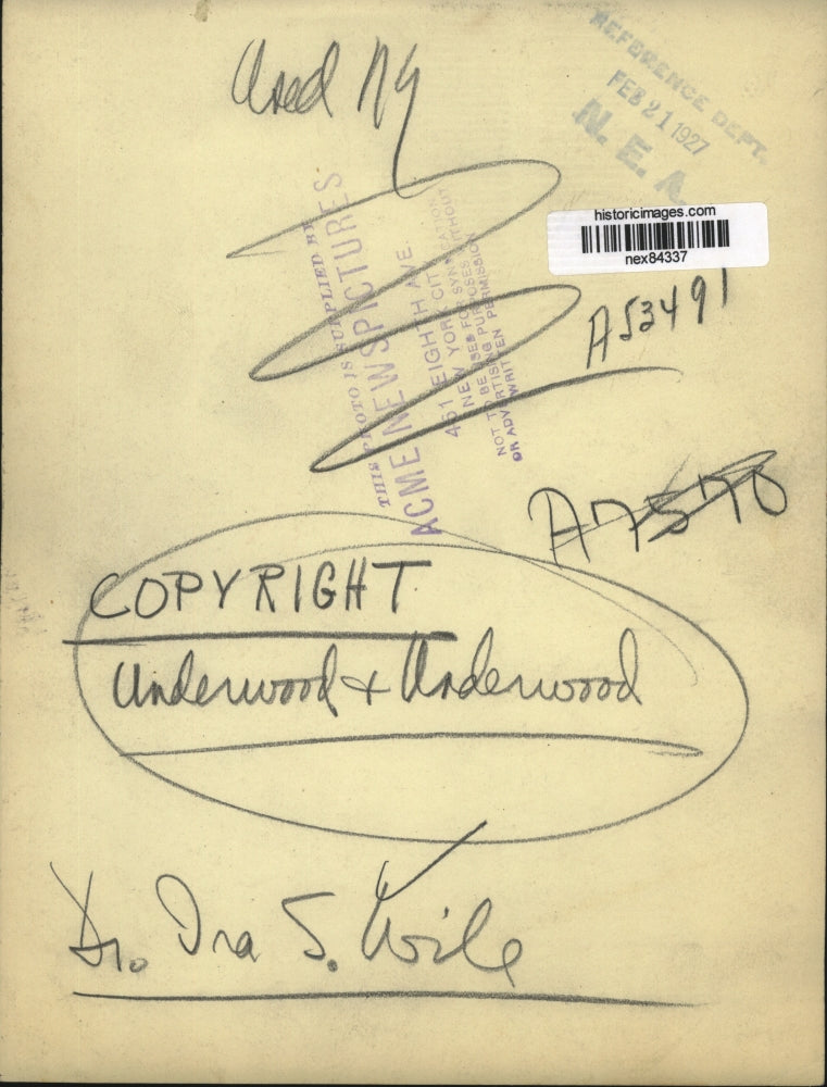 1927 Press Photo Dr Ira S Asile - nex84337