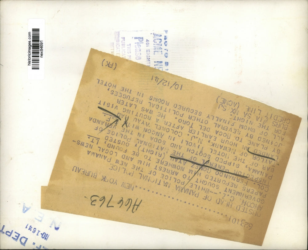 1941 Press Photo Ancon CZ Lt Col Fernando Gomez Ayau of Panama - nex84691