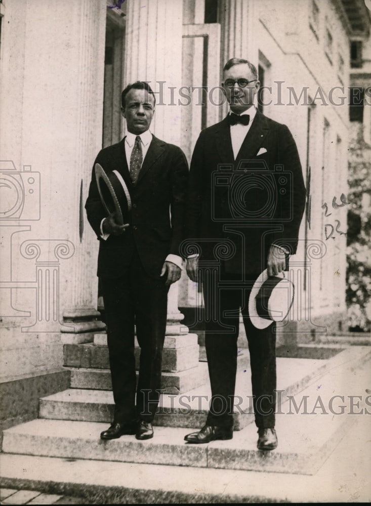 1921 Press Photo Theodore Roosevelt & Natl Cmdr Emery of American Legion