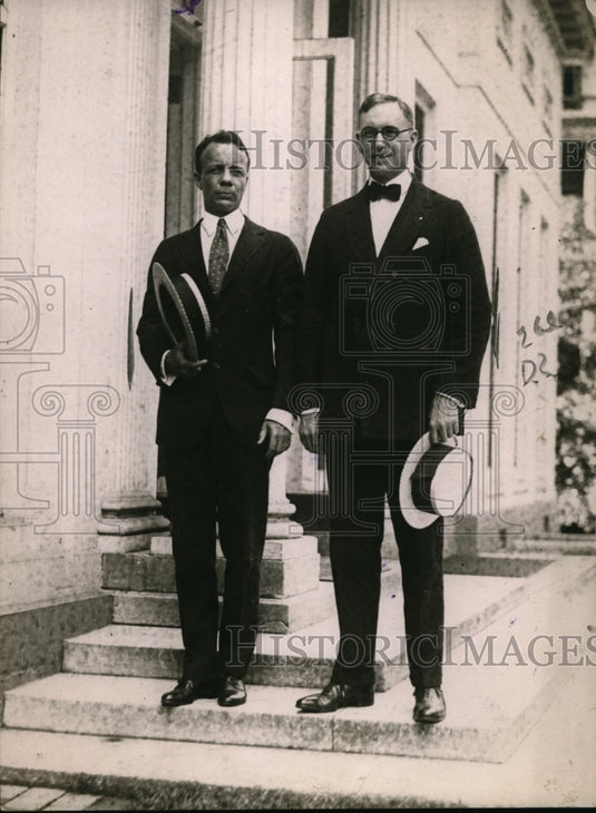 1921 Press Photo Theodore Roosevelt & Natl Cmdr Emery of American Legion