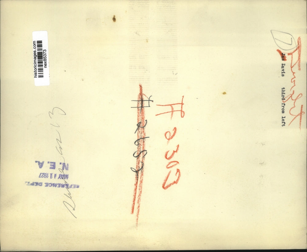 1927 Press Photo Dwight Davis 3 from lt & others on ships deck