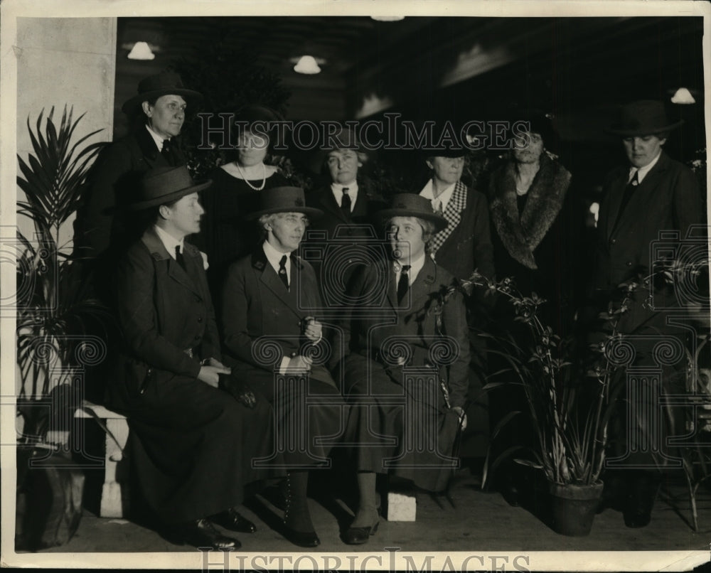 1923 Press Photo Mrs AO Choate,Mrs Herbert Hoover, Mrs TS Wiss