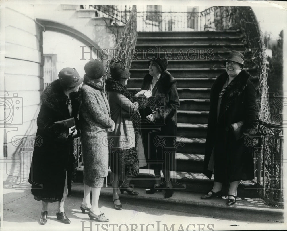 1929 Press Photo 1st Lady Mrs Herbert Hoover & NAtl Fed of Business Pros