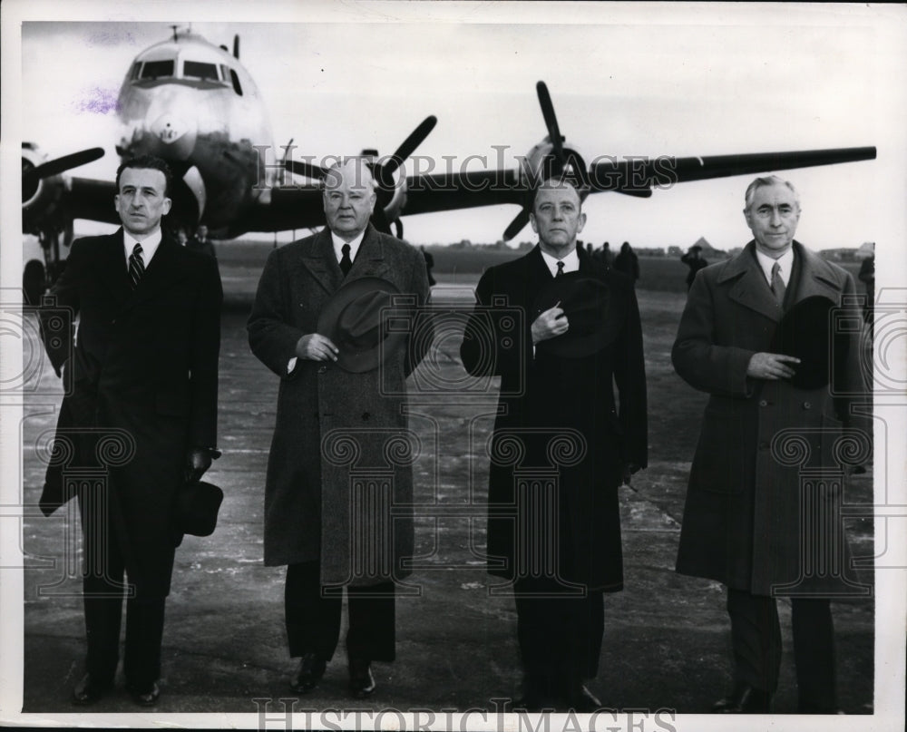 1946 Press Photo Brussels Belgium,Albert De Smaele, Herbert Hoover