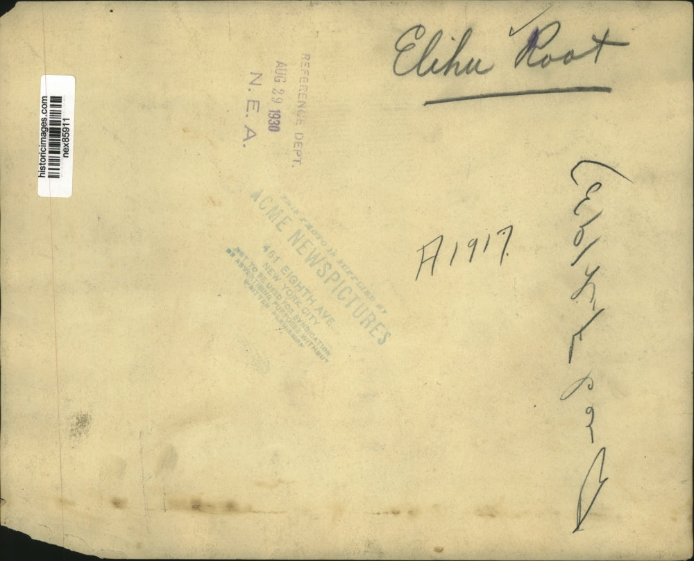 1930 Press Photo Elihu Root former Secretary of War