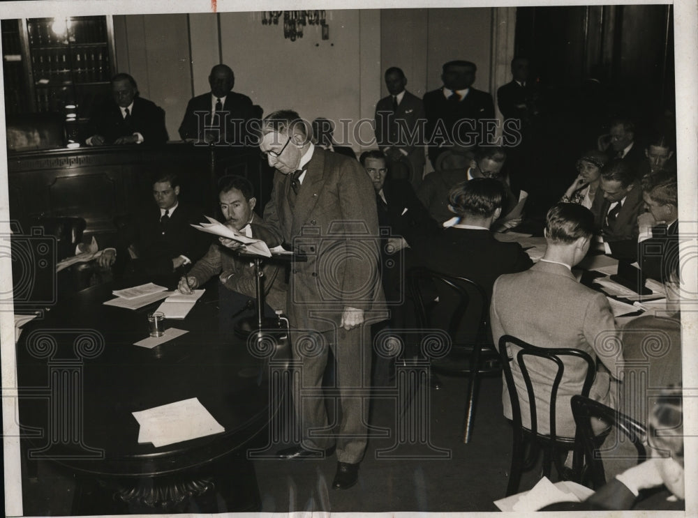 1932 Press Photo Gen Charles Dawes at House Ways & Means committee