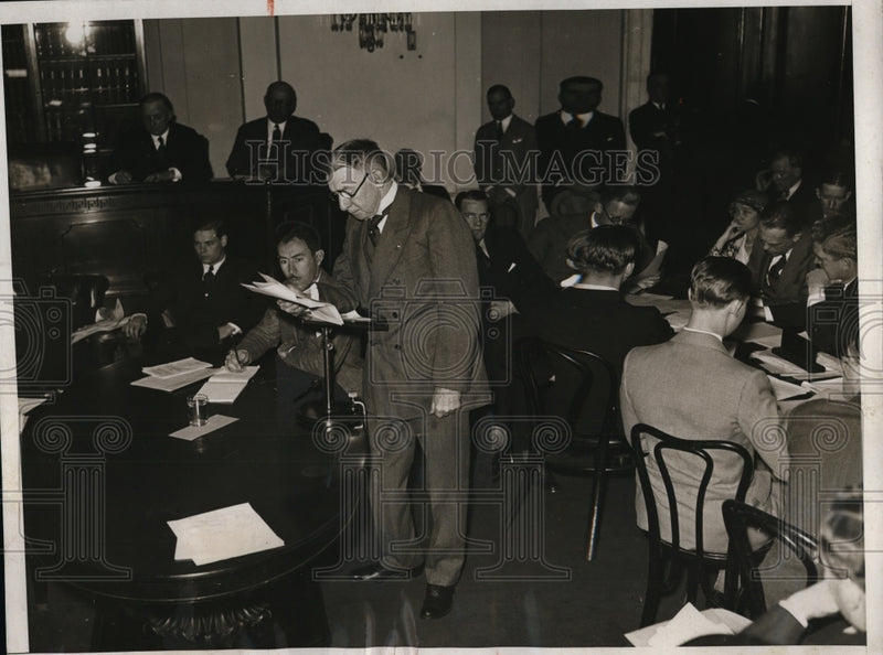 Load image into Gallery viewer, 1932 Press Photo Gen Charles Dawes at House Ways &amp; Means committee
